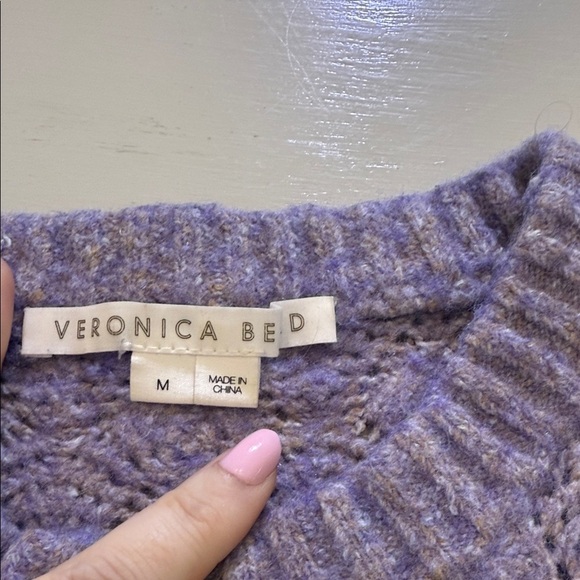 Veronica Beard Nova Puff-Sleeve Sweater Size Medium - Picture 5 of 14